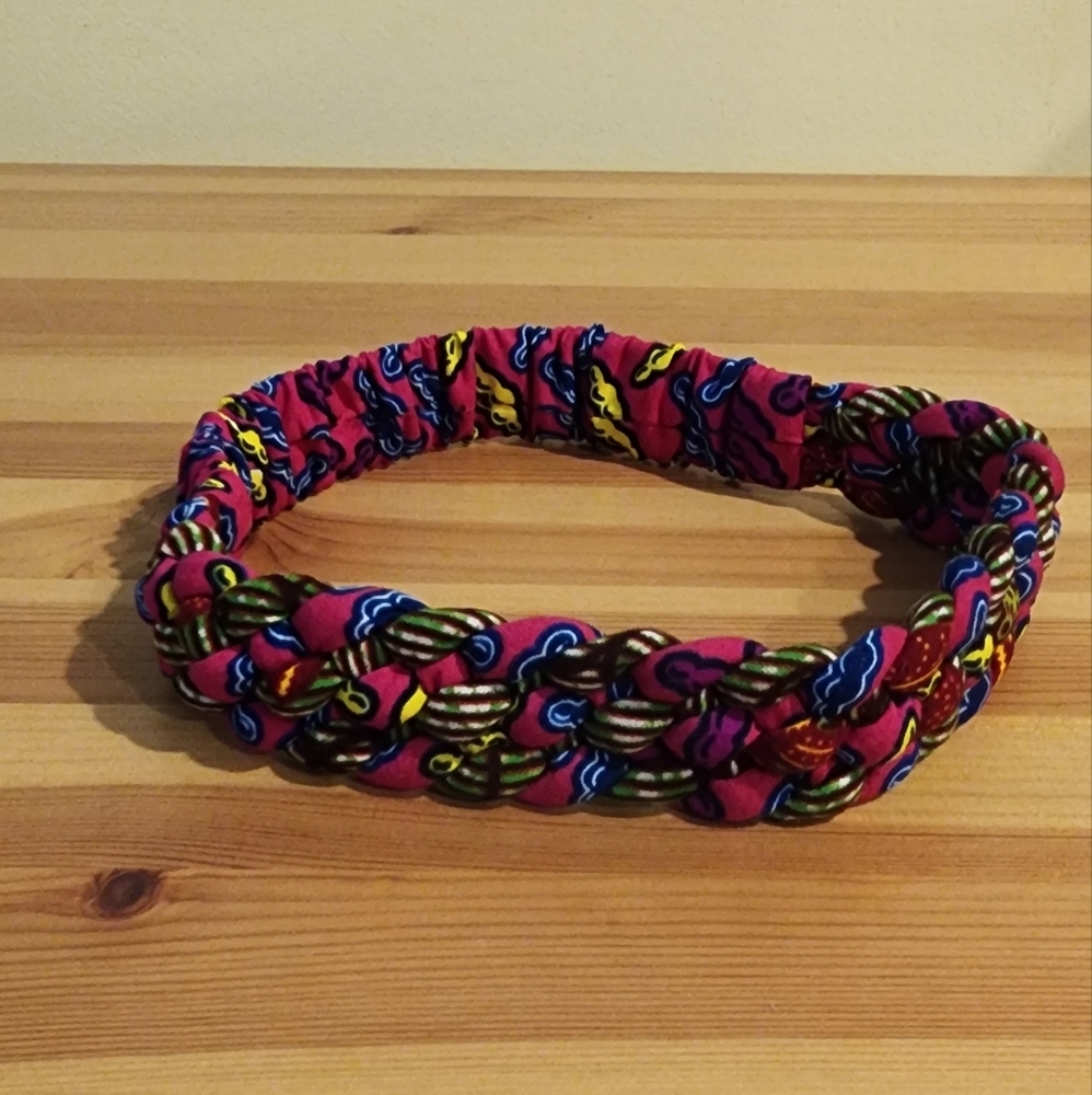 Ankara African Colorful Braided Headband
